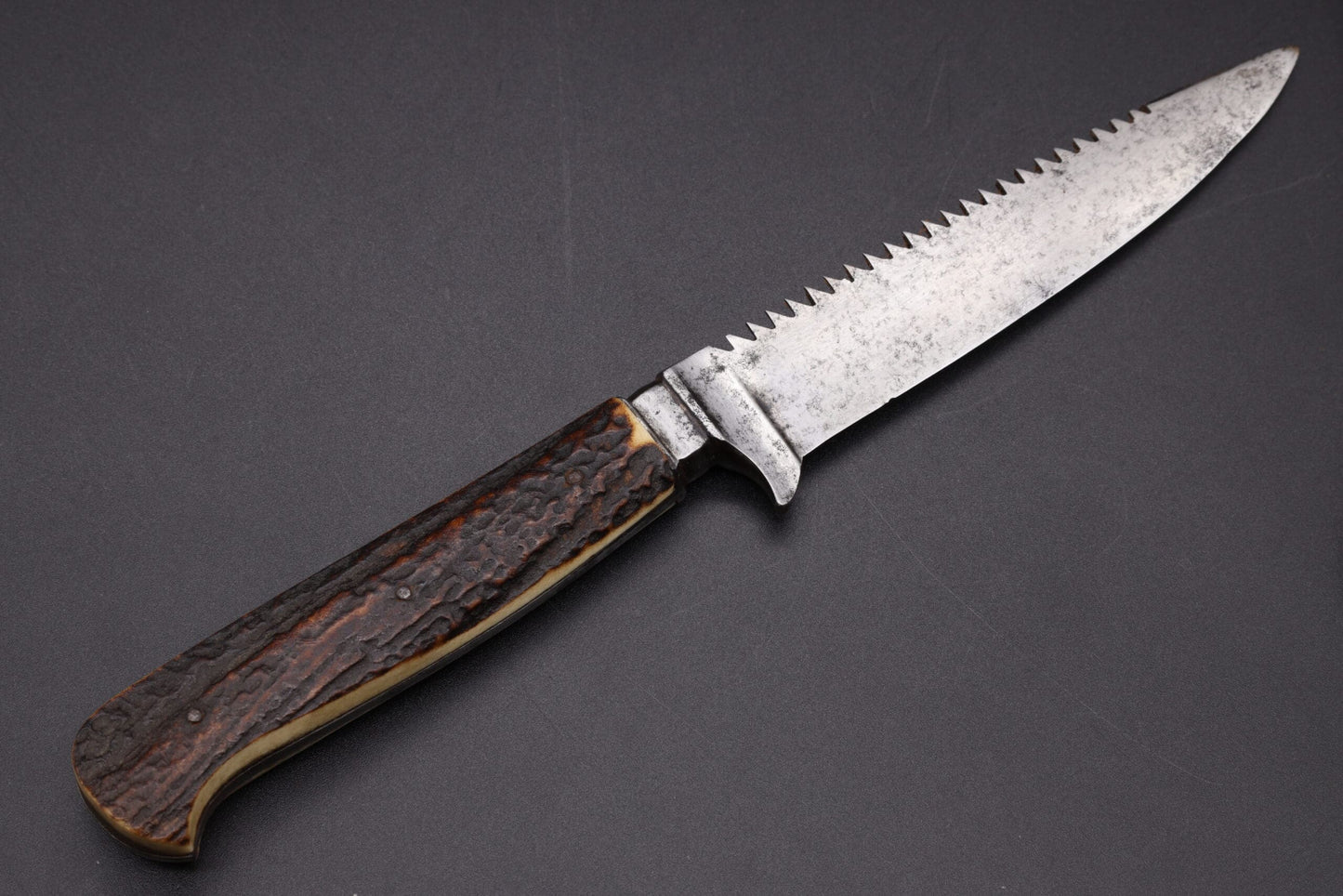 Saw-Tooth Hunting Knife with Compass by Anton Wingen