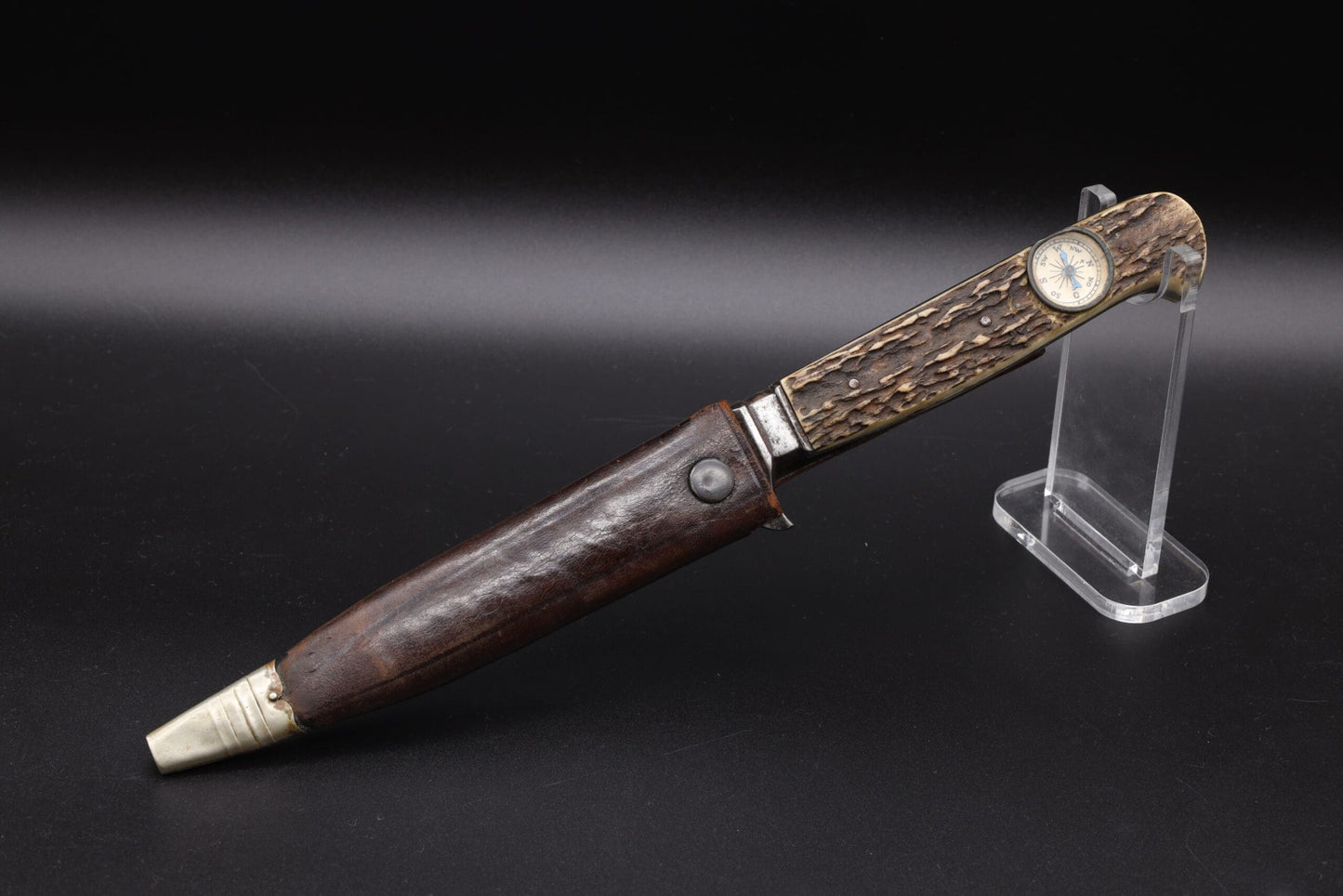 Saw-Tooth Hunting Knife with Compass by Anton Wingen