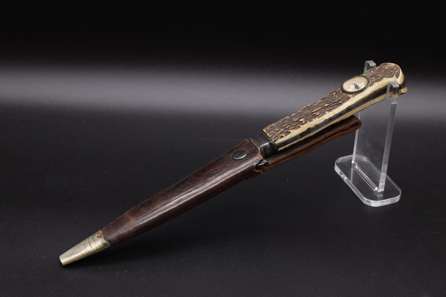 Saw-Tooth Hunting Knife with Compass by Anton Wingen