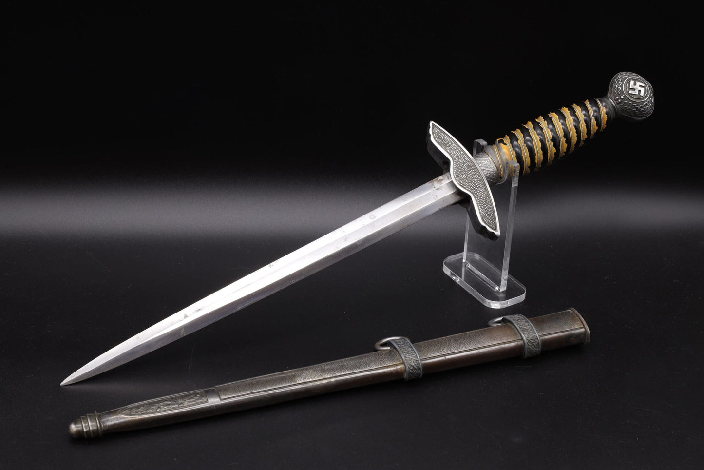 Rare 2nd Model Luftwaffe Dagger with Black Grip by Robert Klaas