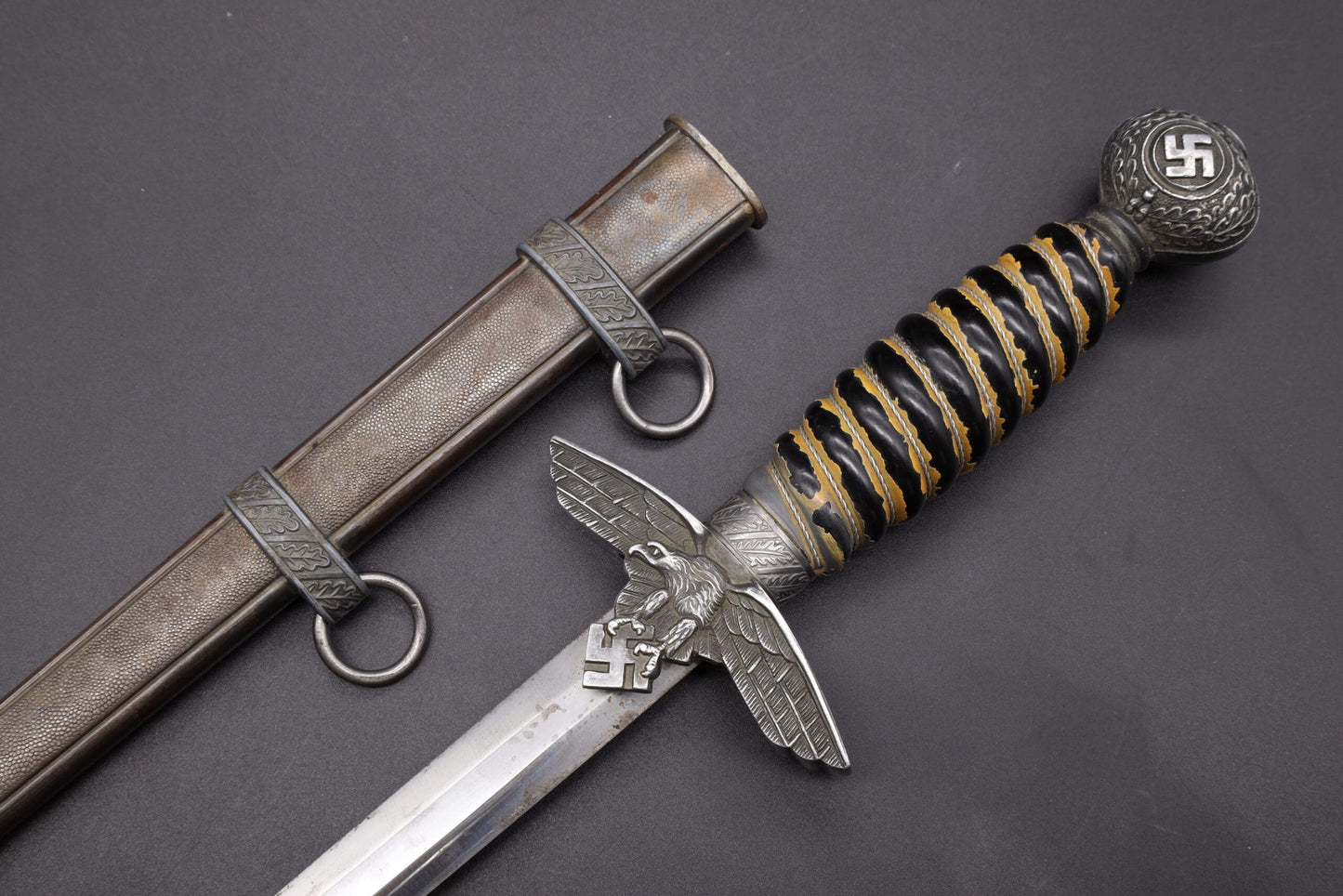 Rare 2nd Model Luftwaffe Dagger with Black Grip by Robert Klaas
