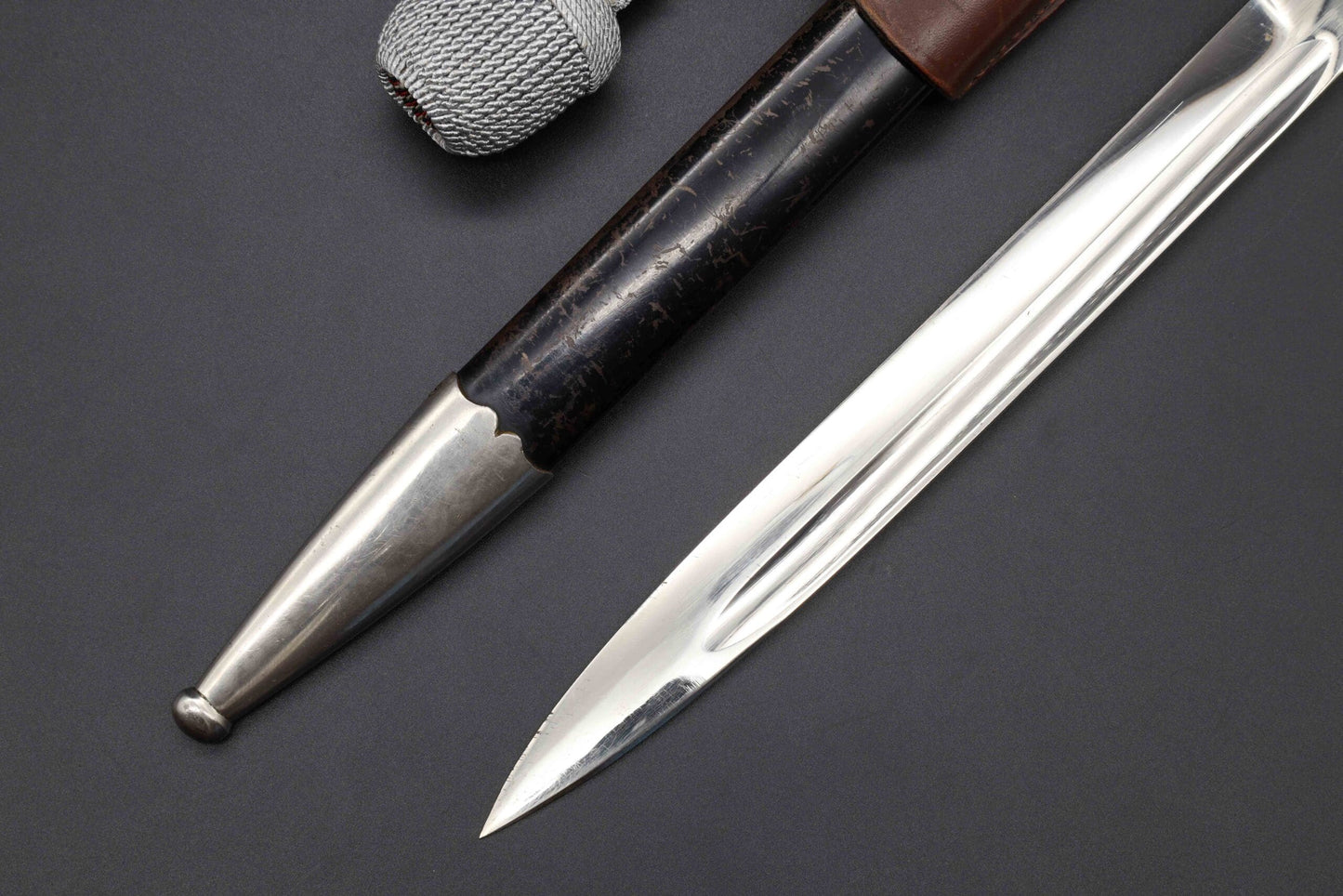 Police bayonet with steel scabbard by Clemen & Jung