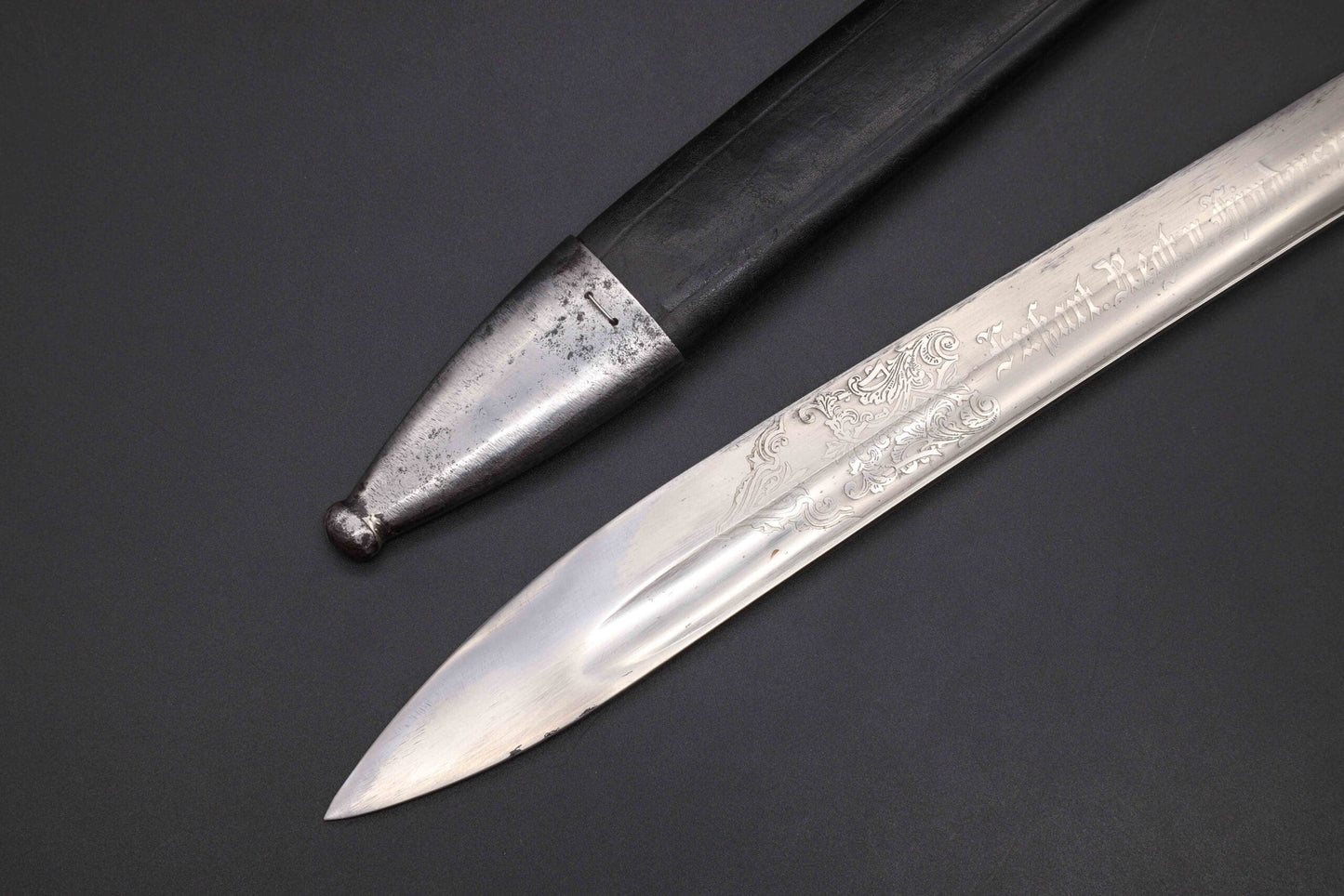 Rare Double Etched WW1 Butcher Bayonet by WKC