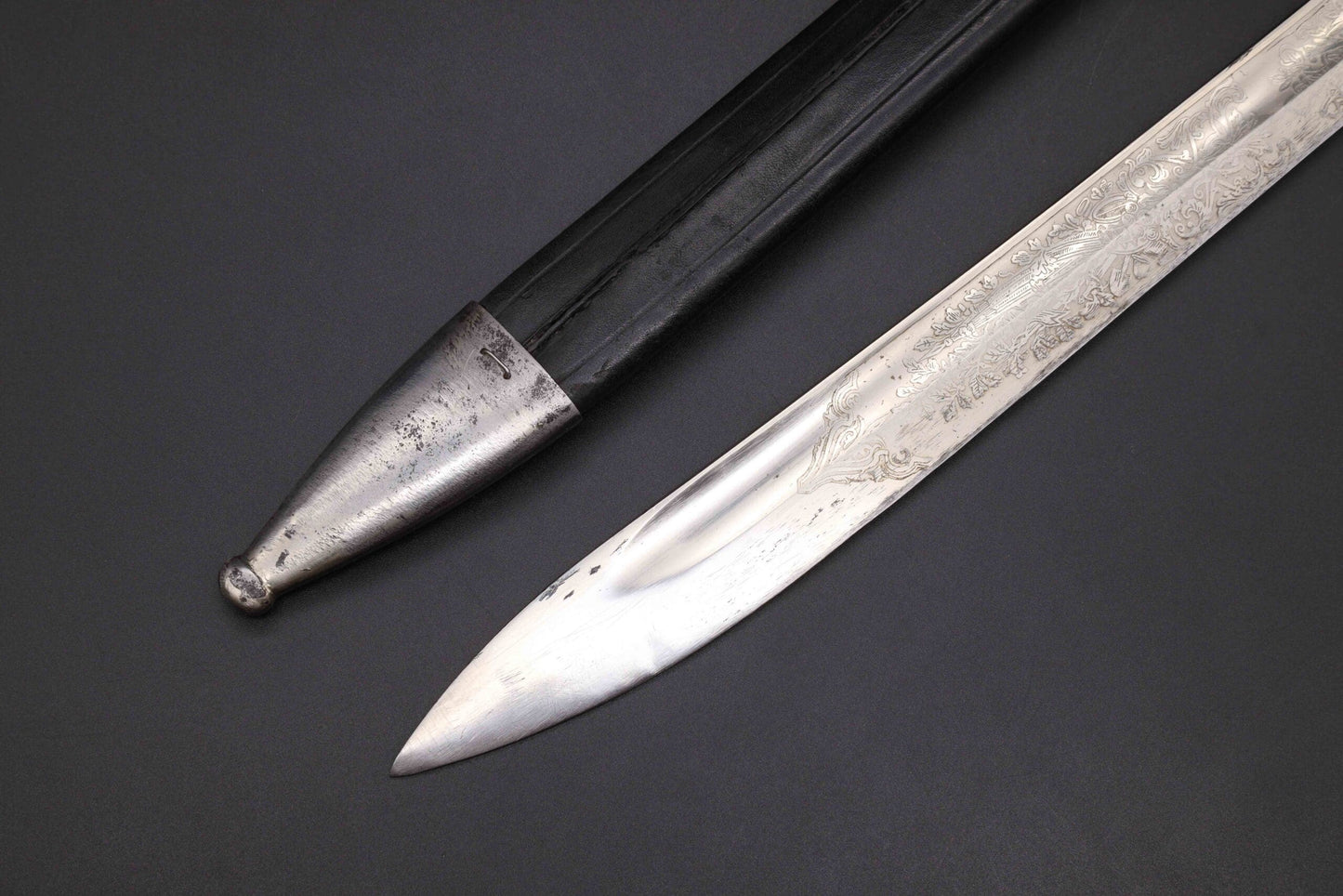 Rare Double Etched WW1 Butcher Bayonet by WKC