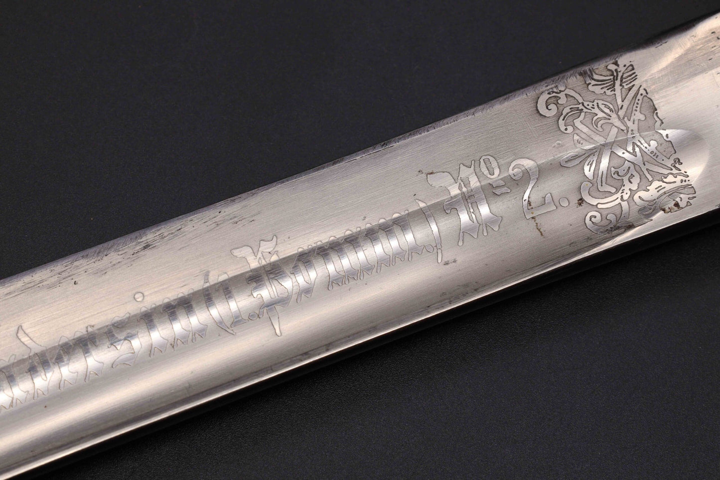 Rare Double Etched WW1 Butcher Bayonet by WKC