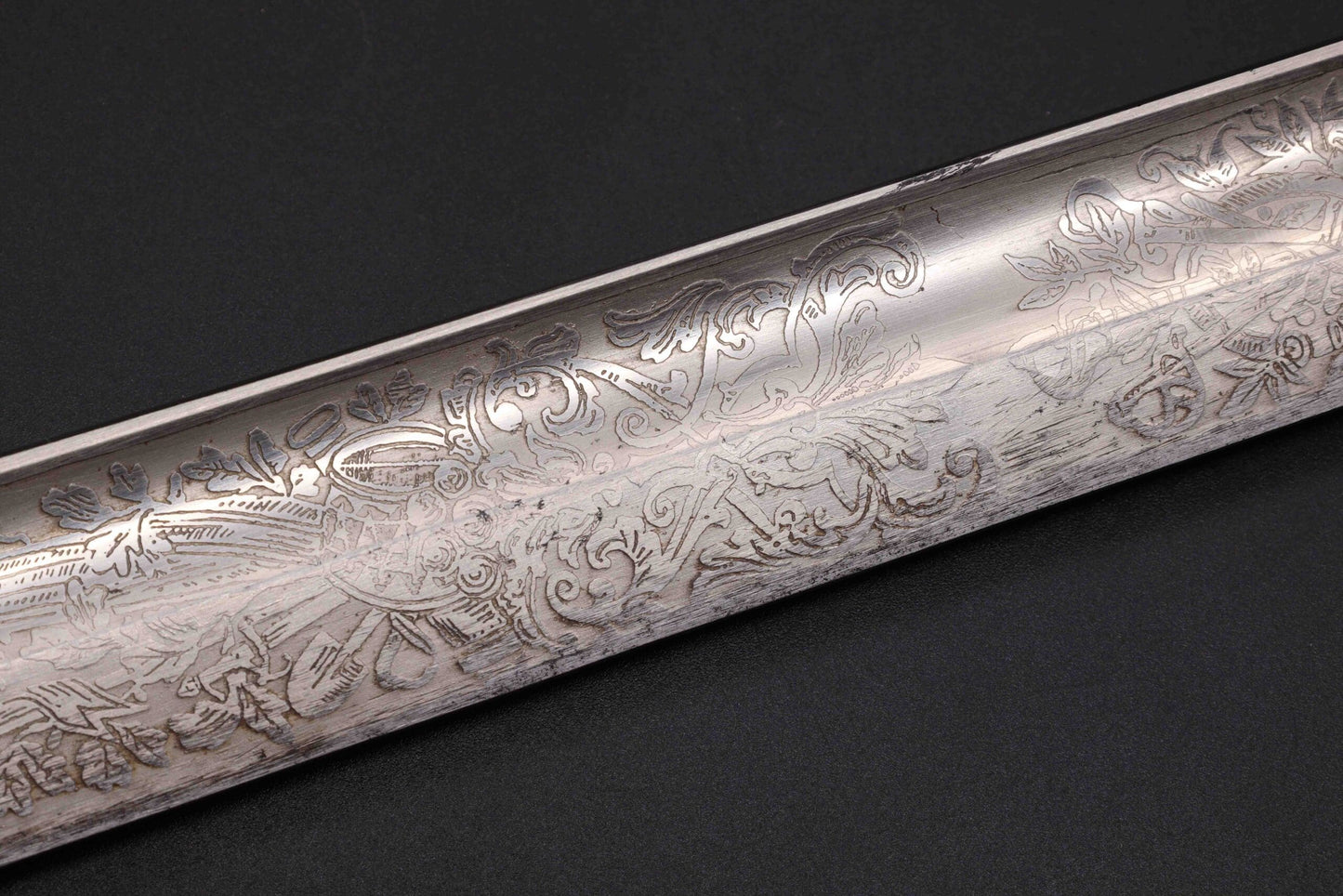 Rare Double Etched WW1 Butcher Bayonet by WKC