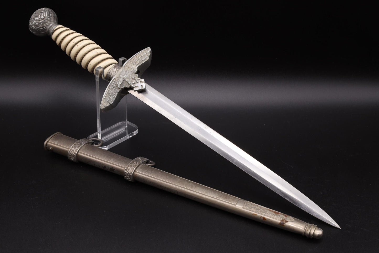 Rare Wooden grip M37 Luftwaffe dagger by Schüttelhofer
