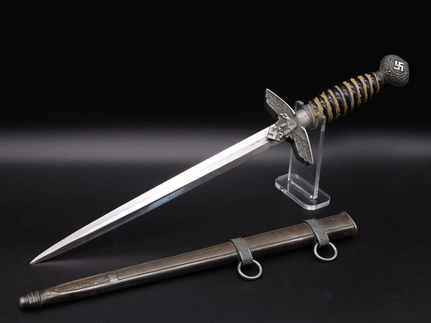 Rare 2nd Model Luftwaffe Dagger with Black Grip by Robert Klaas