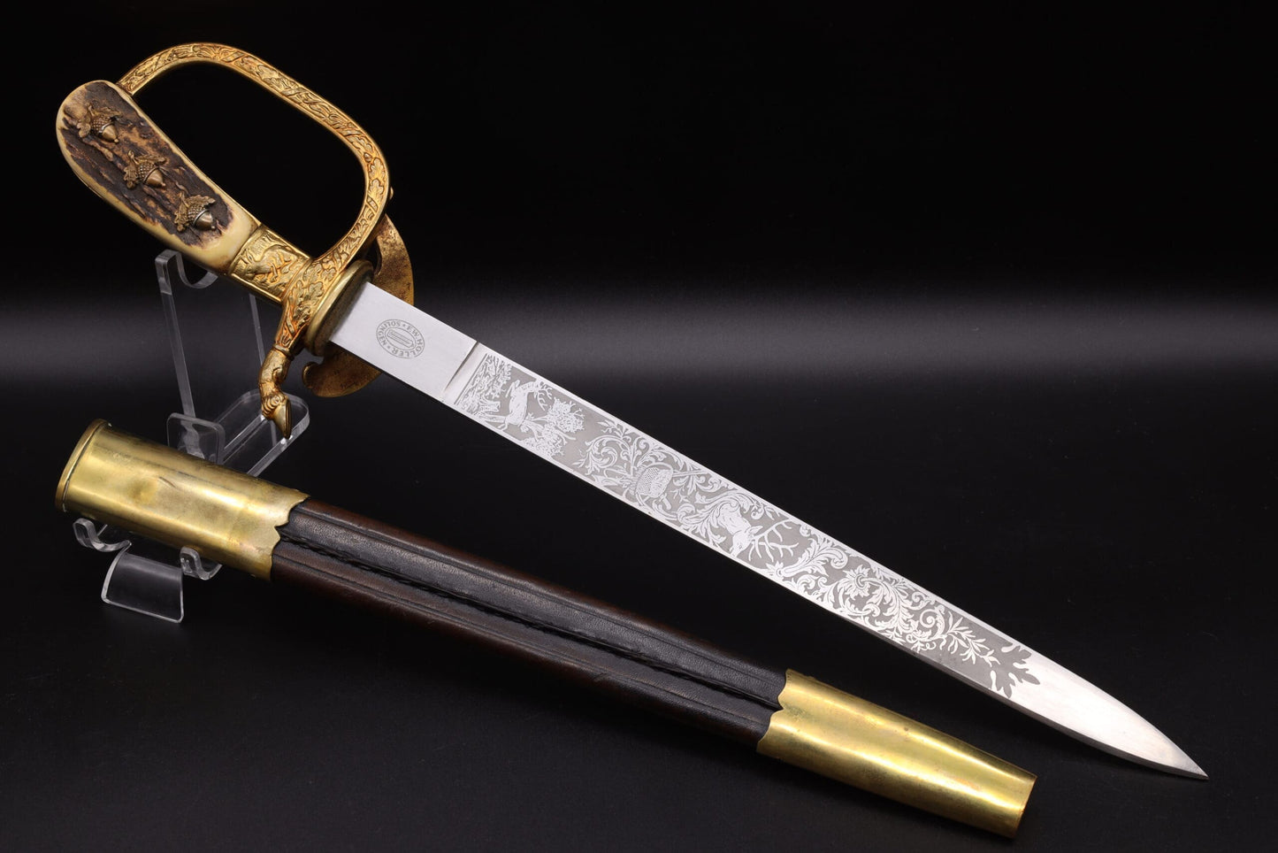 Army Forestry Dagger by Höller with Stag Horn Grip