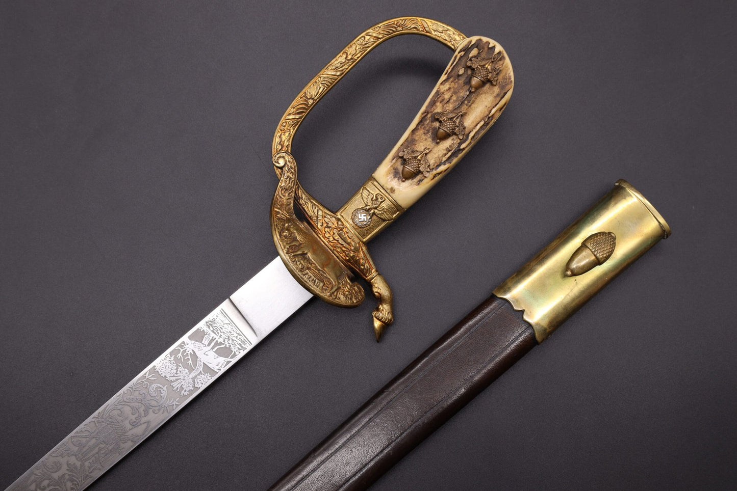 Army Forestry Dagger by Höller with Stag Horn Grip