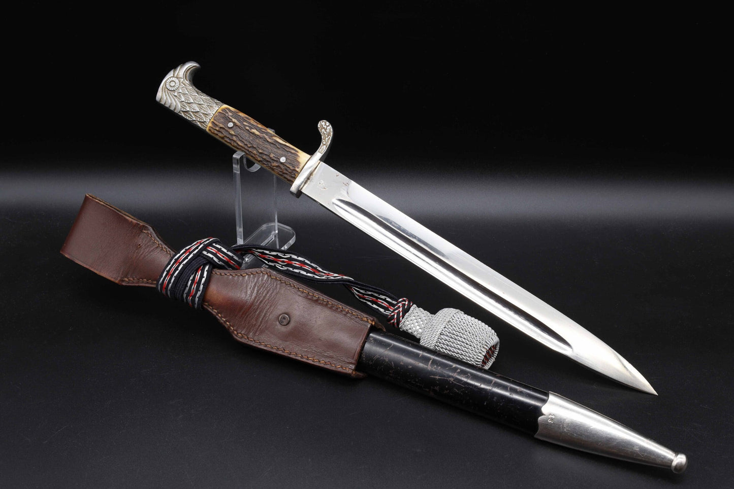 Police bayonet with steel scabbard by Clemen & Jung