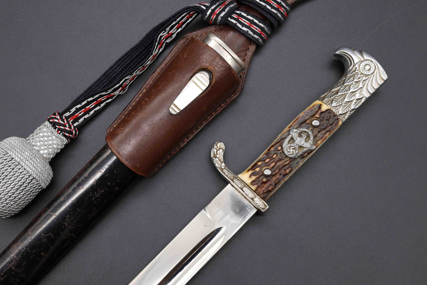Police bayonet with steel scabbard by Clemen & Jung
