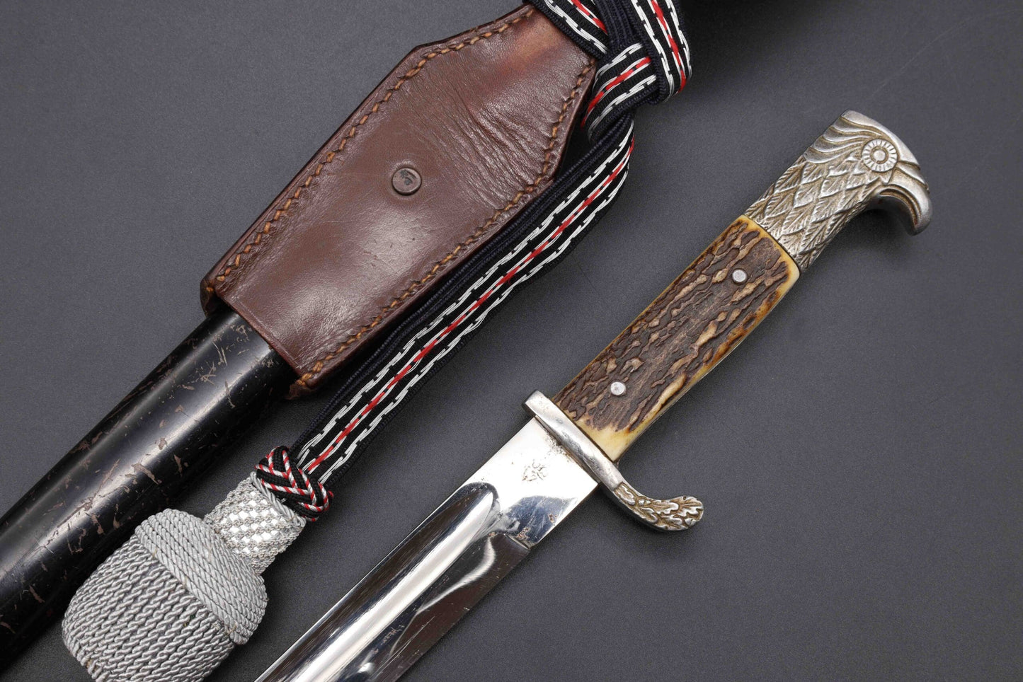 Police bayonet with steel scabbard by Clemen & Jung
