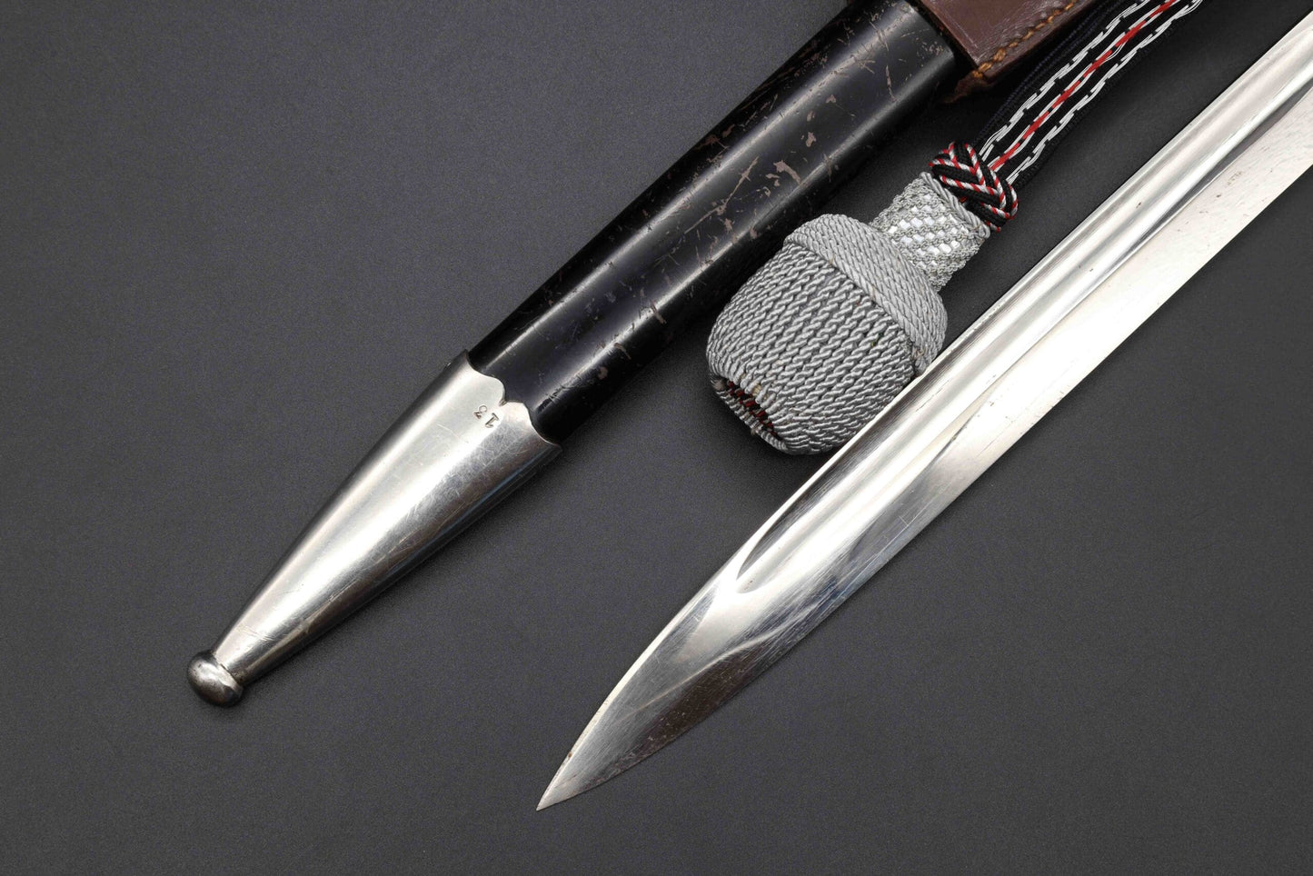 Police bayonet with steel scabbard by Clemen & Jung
