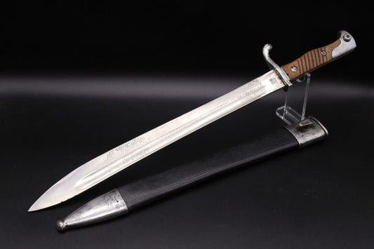 Rare Double Etched WW1 Butcher Bayonet by WKC