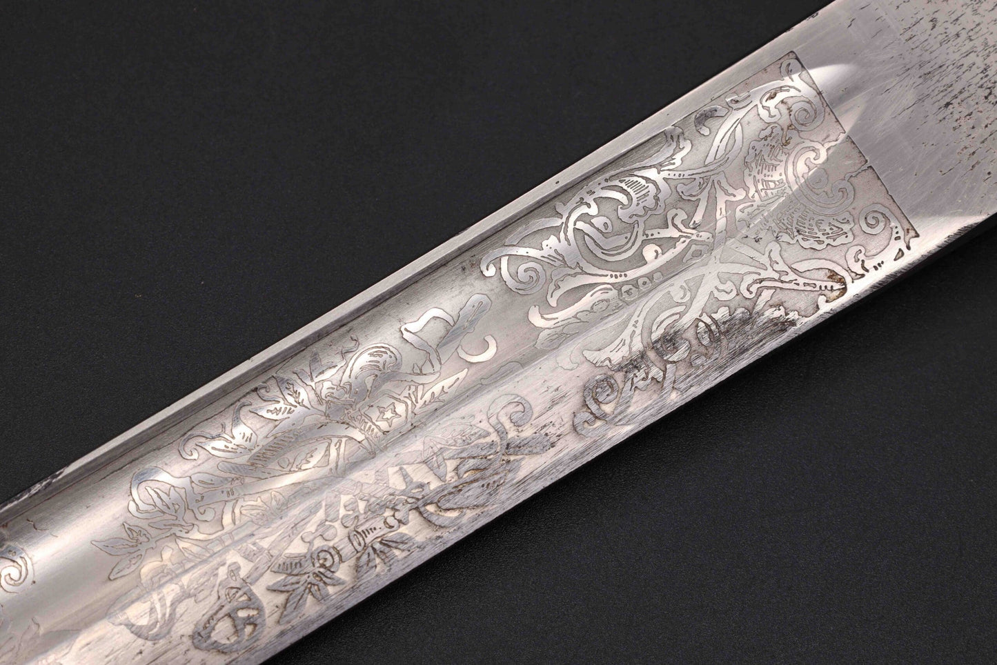 Rare Double Etched WW1 Butcher Bayonet by WKC